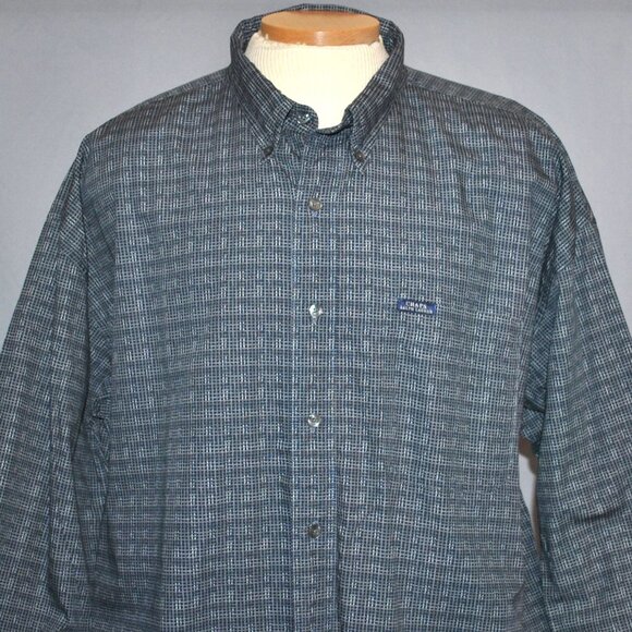 Vintage Chaps Ralph Lauren Men's Shirt Size XL Long Sleeve Geometric Print - Picture 1 of 8